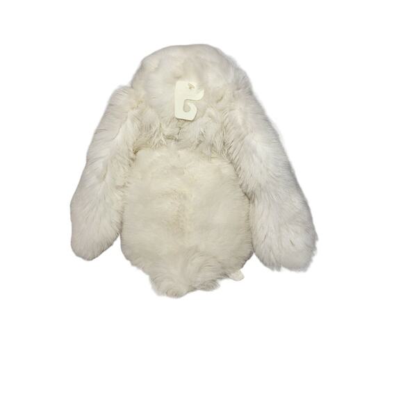 Vtg Main Joy White Easter Bunny Rabbit Plush Stuffed Animal Pink Bow Lop Ear 18" - Picture 4 of 9